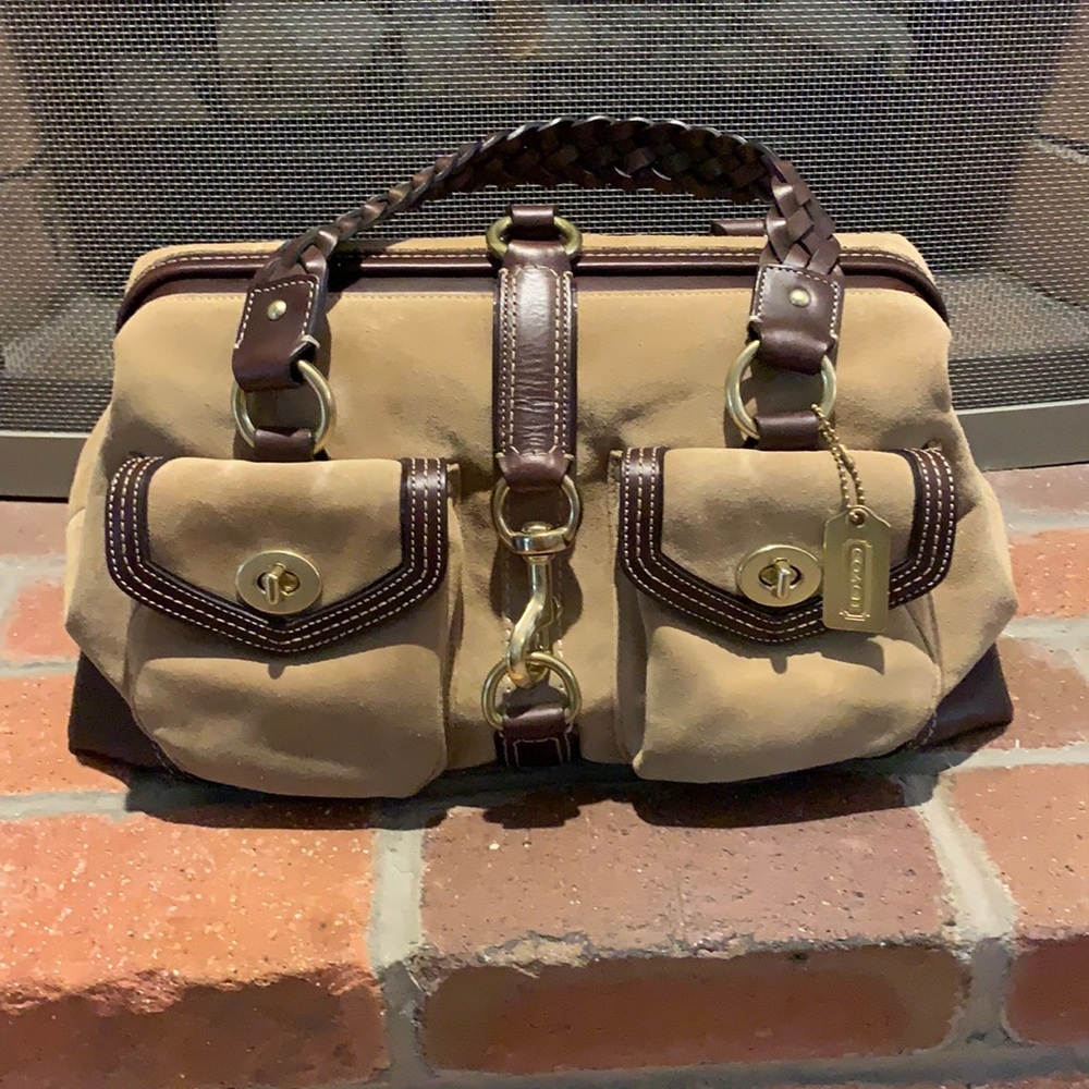 Coach Daphne Suede & Leather Satchel